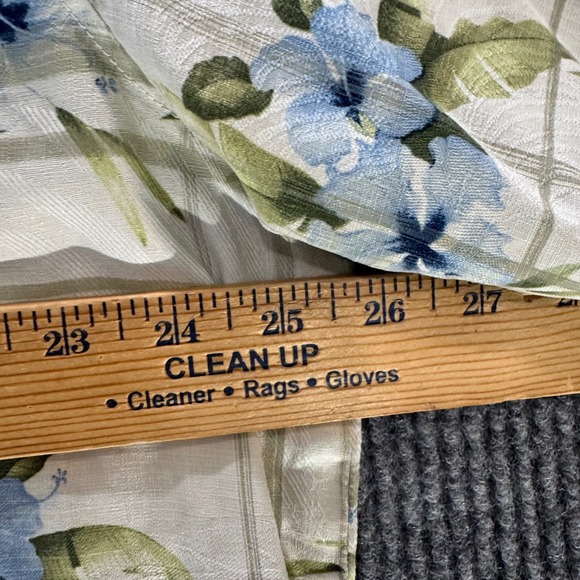 Tommy Bahama‎ Silk Camp Shirt XL Blue Floral Plaid Short Sleeve Button Up Aloha - Picture 6 of 7